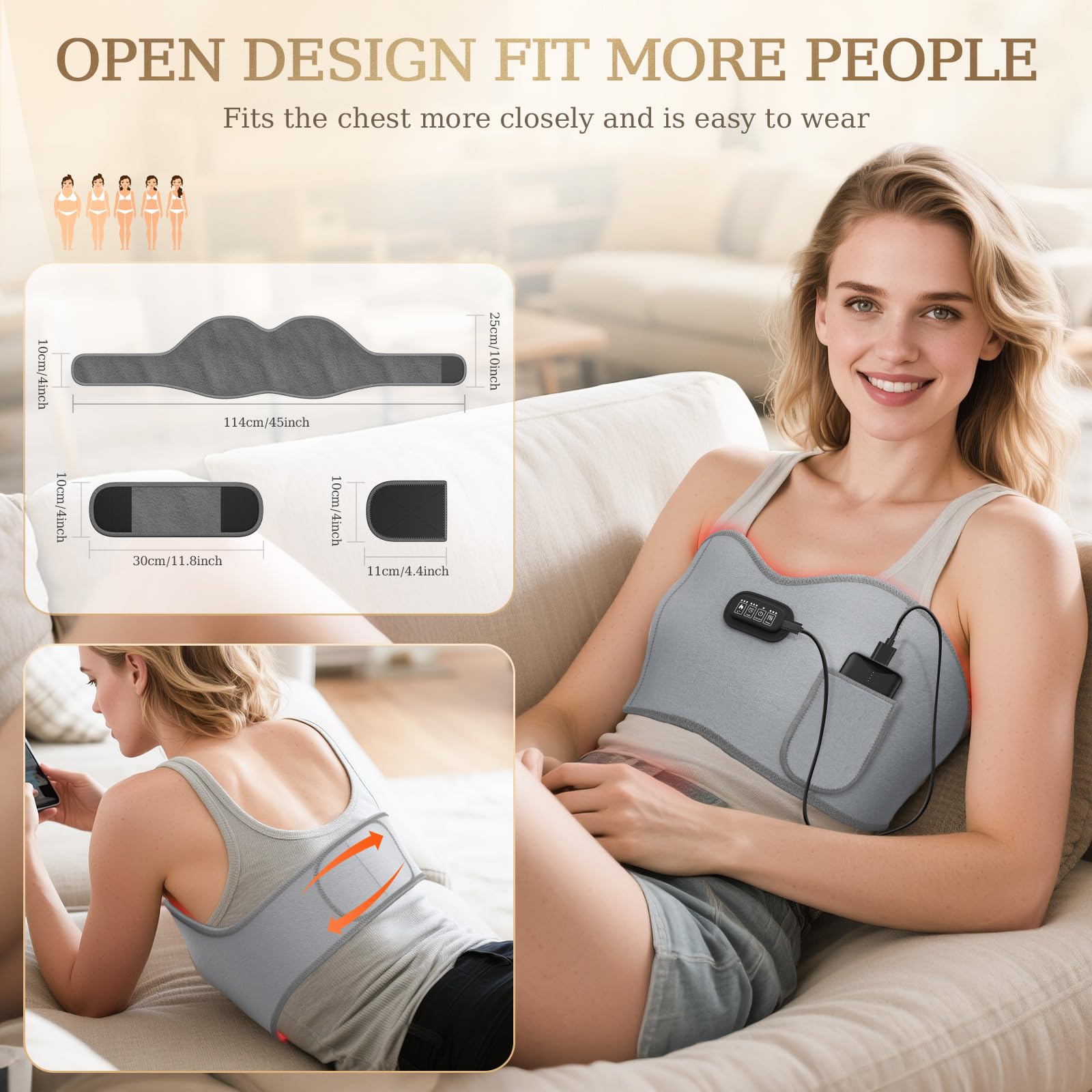 Jitesy Ceinture lumière rouge contrôleur compact et usages pratiques.