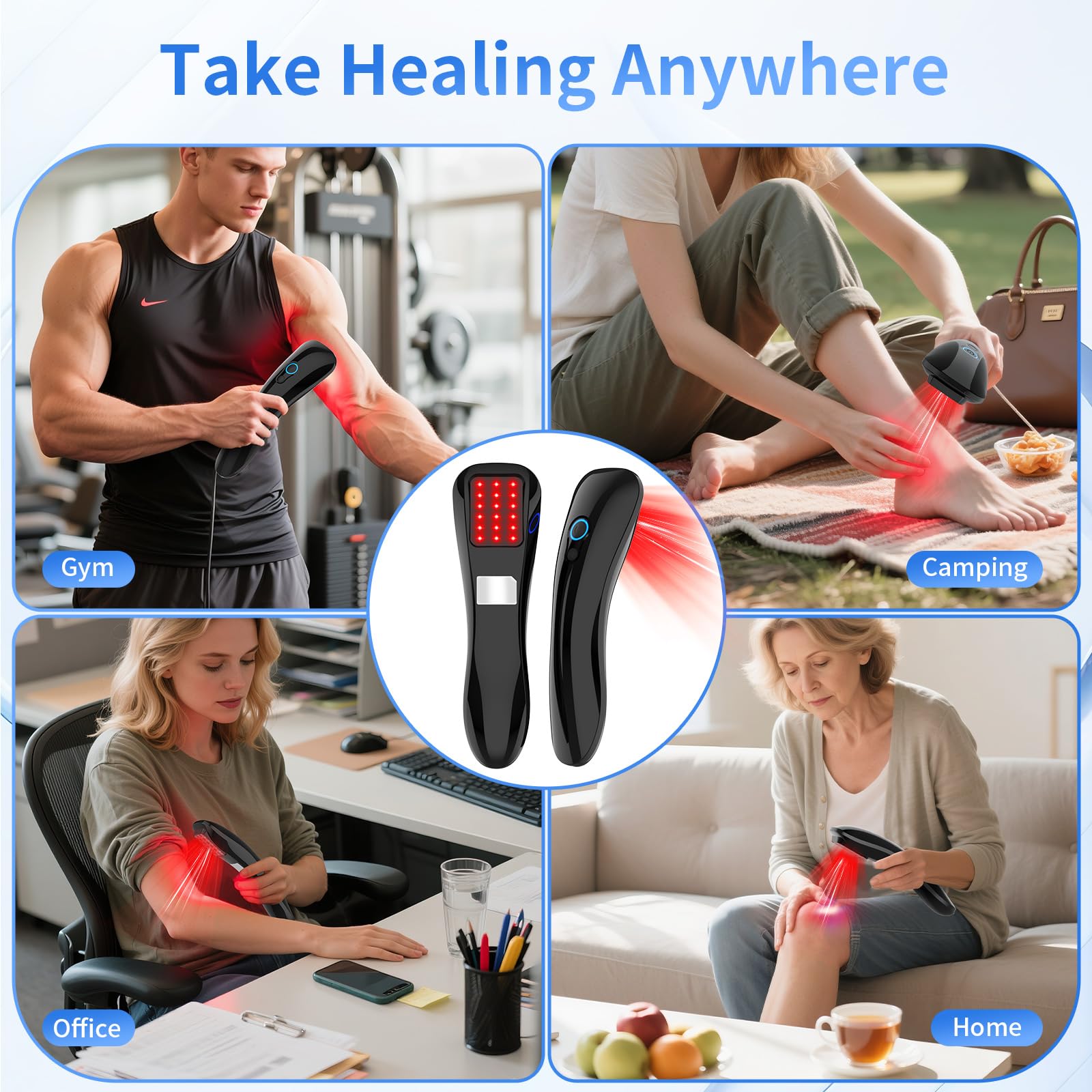 Usage domestique Jitesy: thérapie lumineuse compacte et pratique.