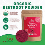 Poudre betterave bio Jiva Organics colorant naturel pour cuisiner et pâtisserie.