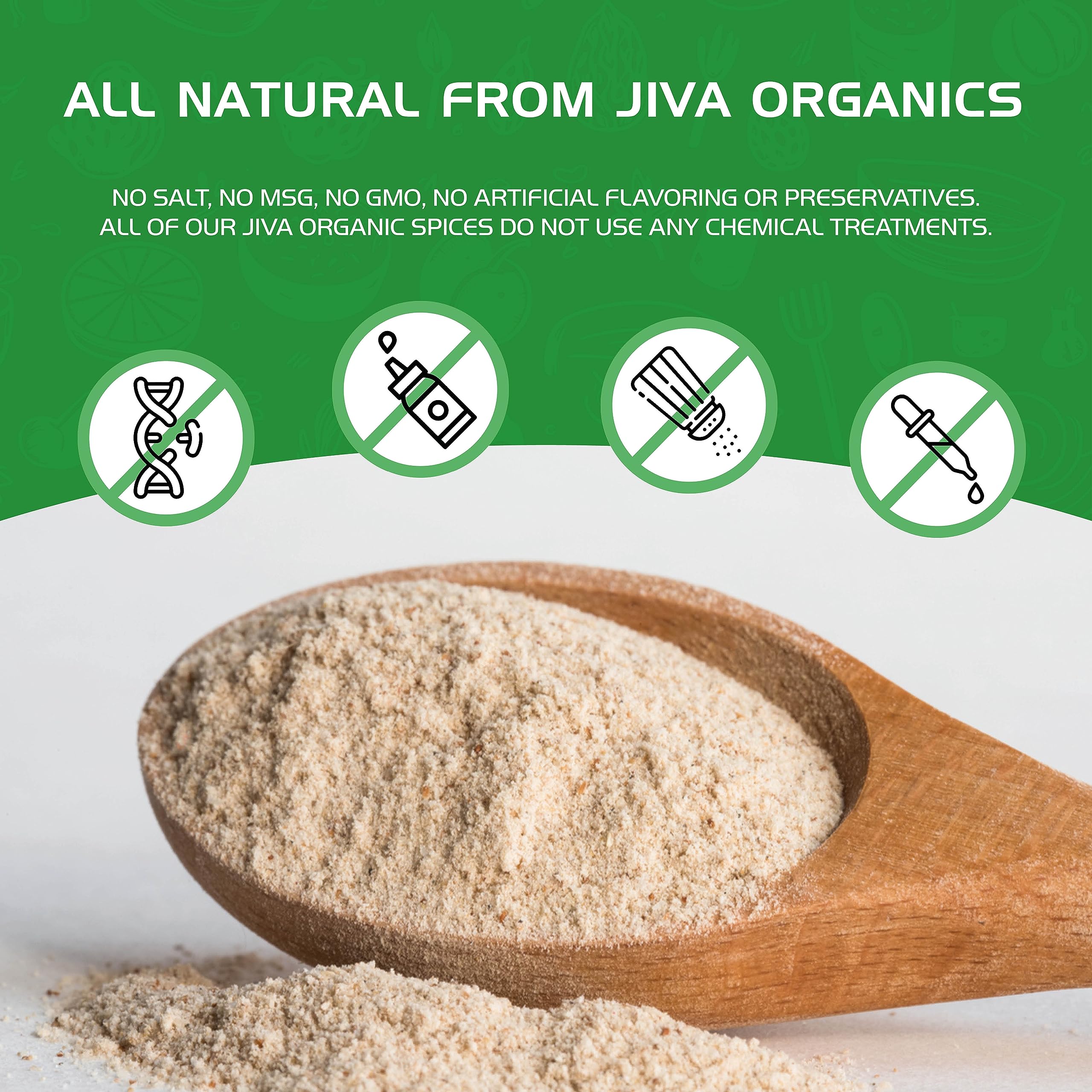 Produit biologique certifié et sans OGM par Jiva Organics.