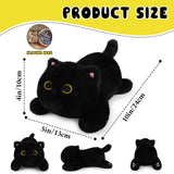 Peluche JIZWPOOM chat noir réfrigérée pour une sensation fraîche