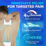 JJ CARE patch lidocaïne pour le cou – réduction de raideur et douleur.