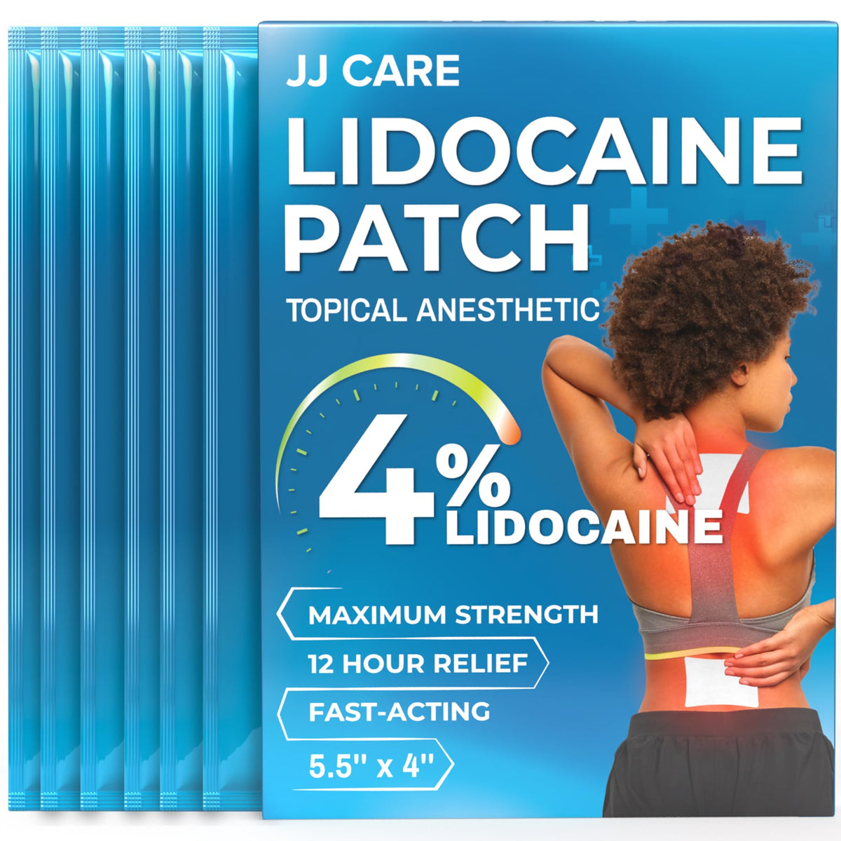 JJ CARE patch lidocaïne pour le dos – soulagement rapide et ciblé.