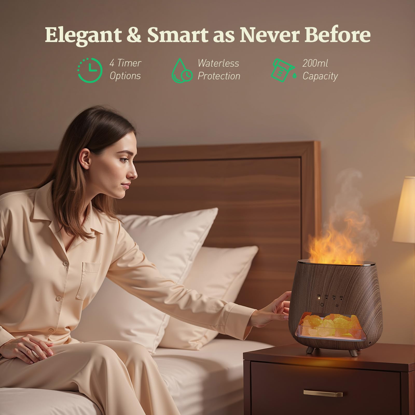 LED neuf couleurs du diffuseur JJNJJN pour ambiance relaxante.