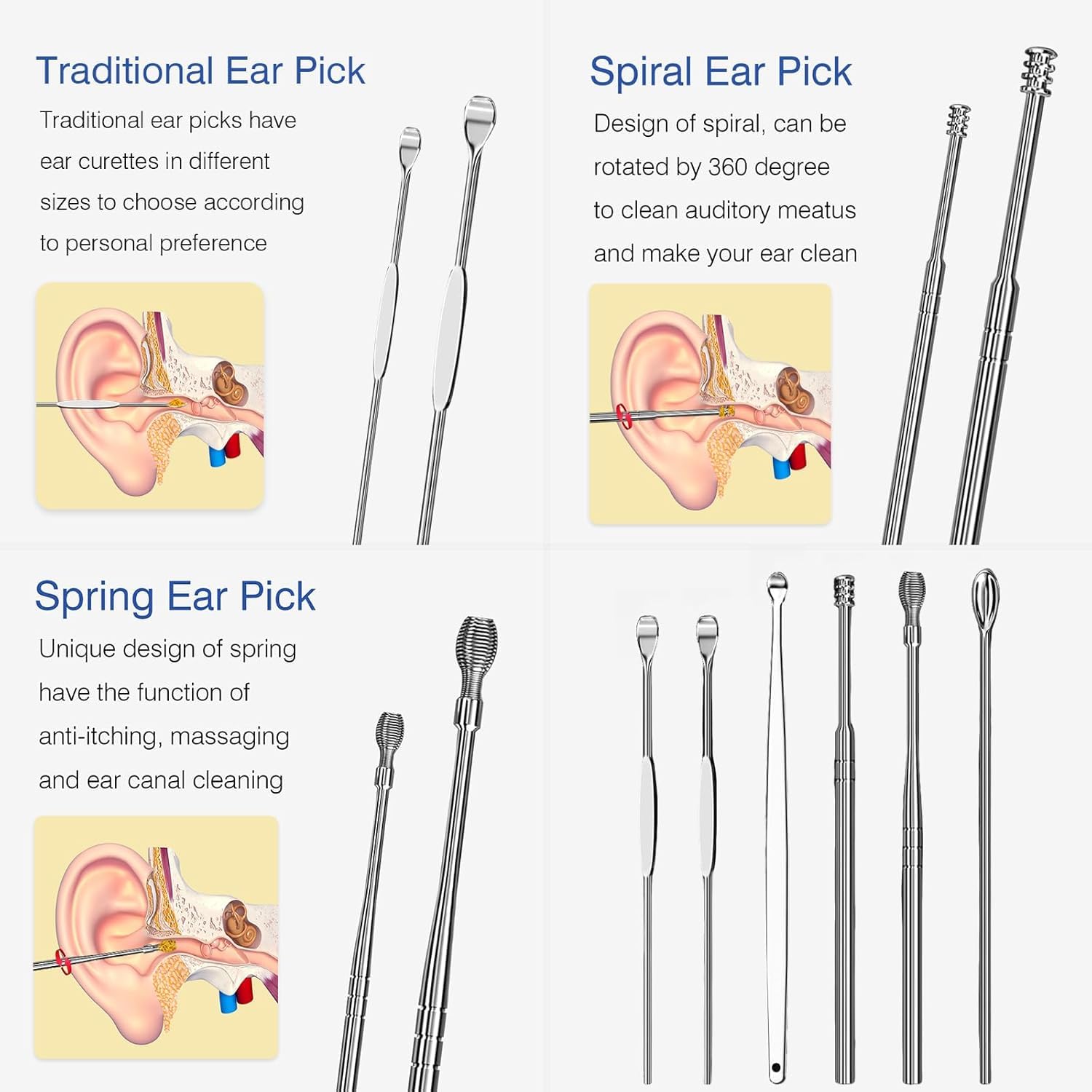 JMERSL étui portable inclus pour transporter le kit d'oreille.