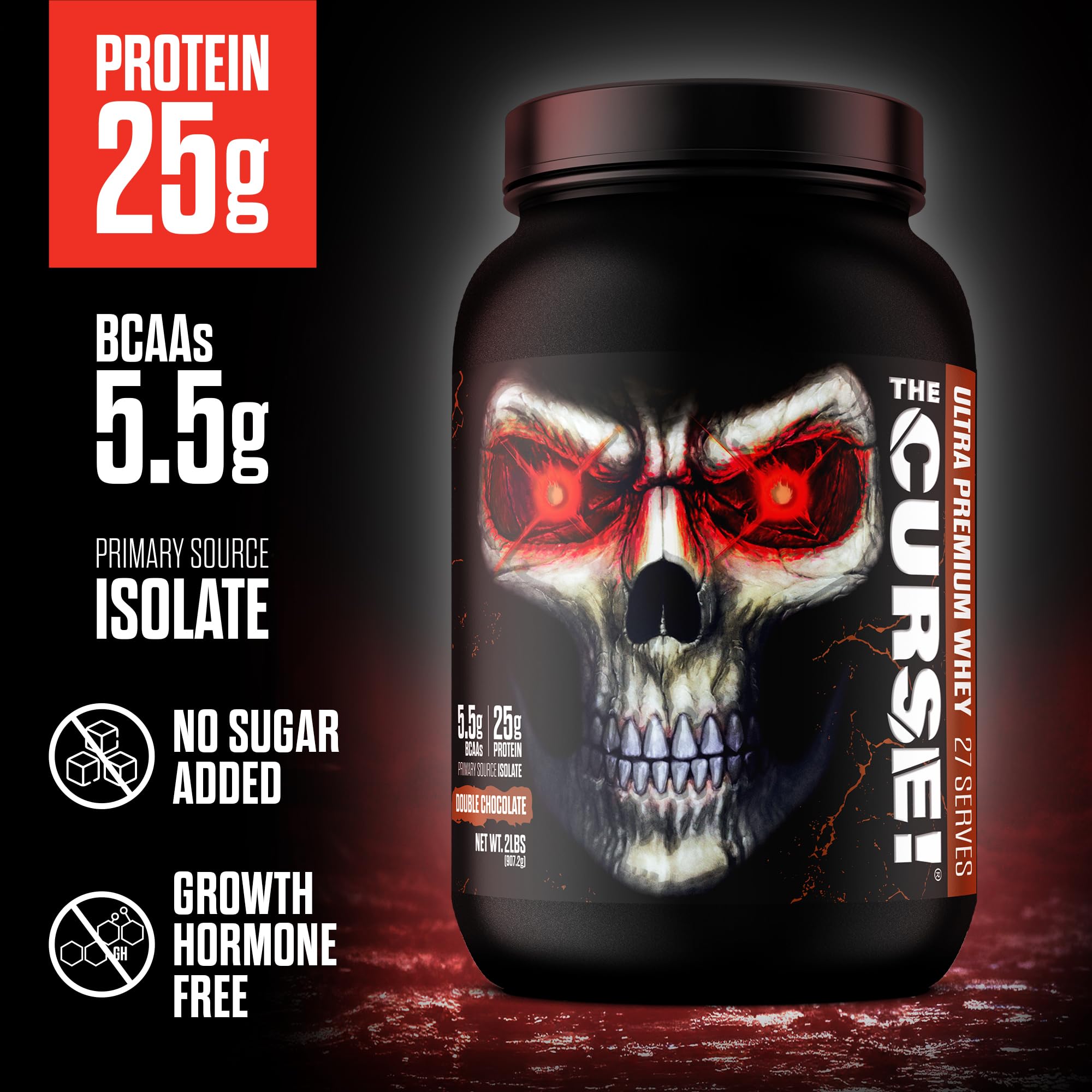 JNX SPORTS The Curse! boîte 2 lb, protéine de lactosérum pratique