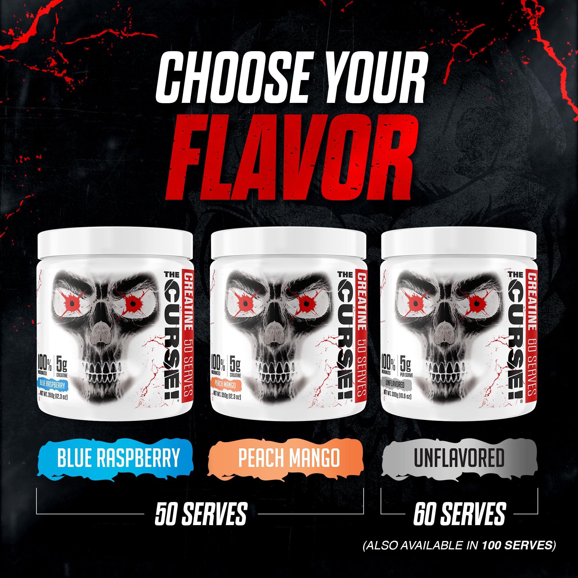 JNX SPORTS The Curse Creatine, poudre micronisée favorise la puissance et la récupération après séance.