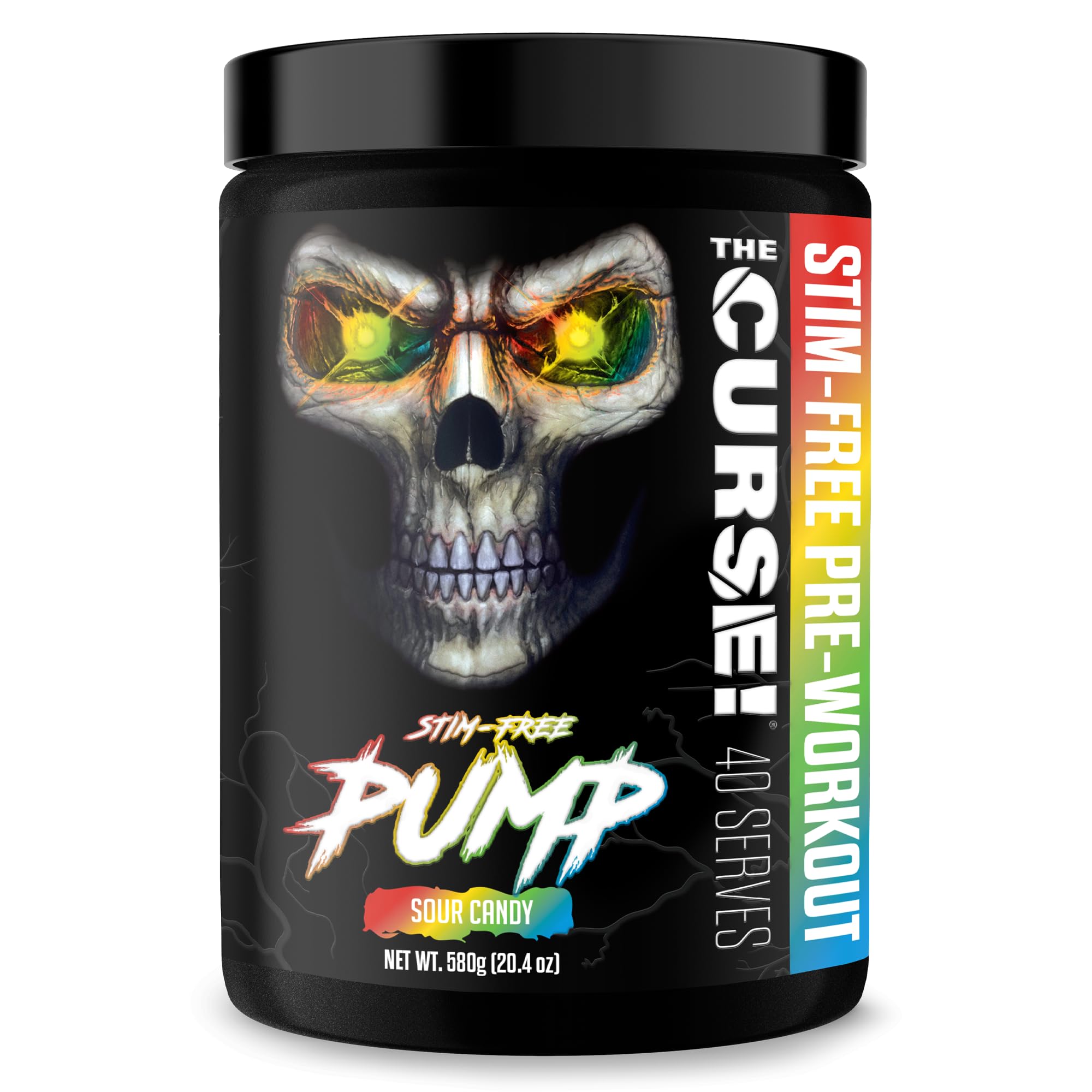 The Curse! Pump de JNX SPORTS – bouteille Sour Candy, séance sans caféine