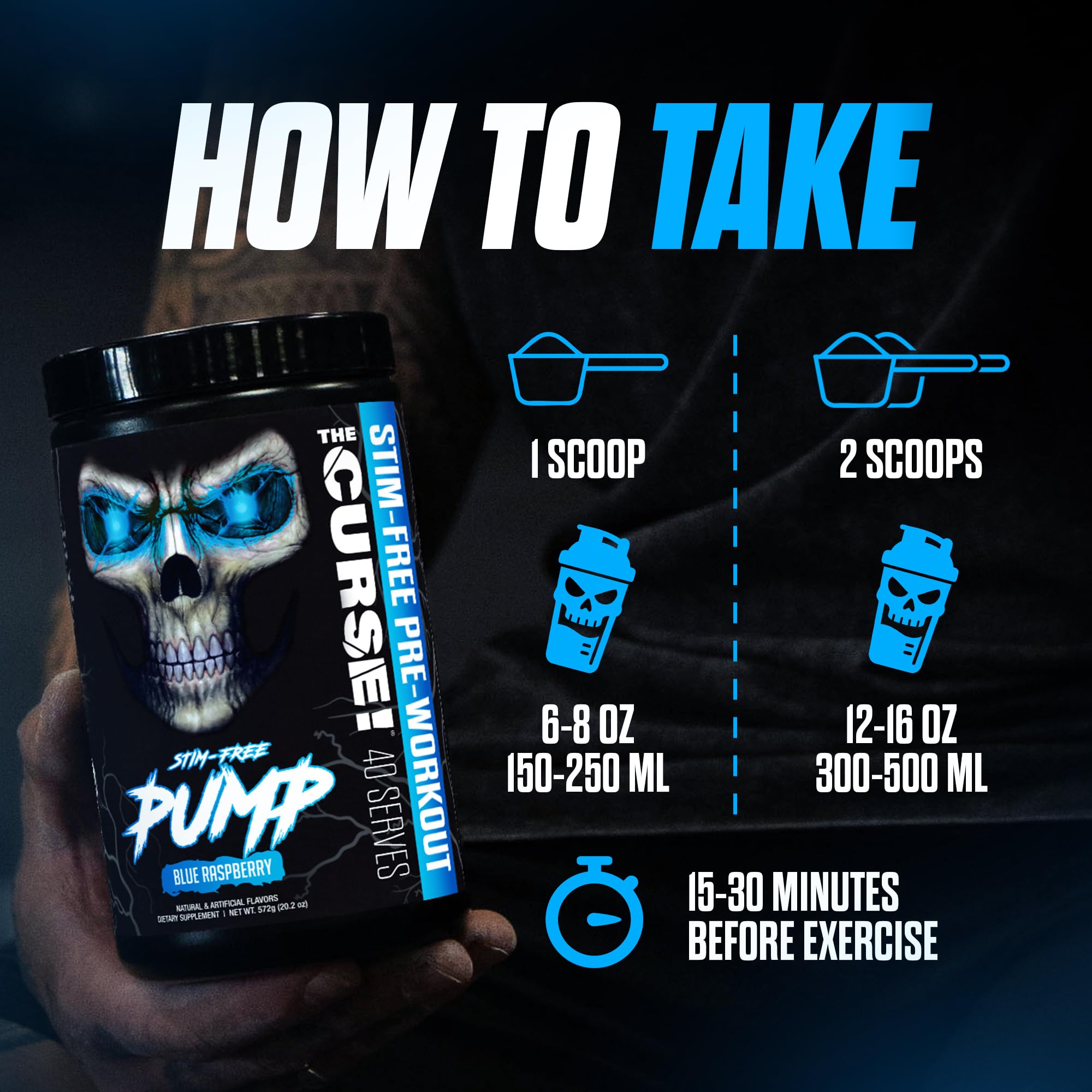 Utilisation et hydratation avec The Curse! Pump – pré-entraînement sans caféine
