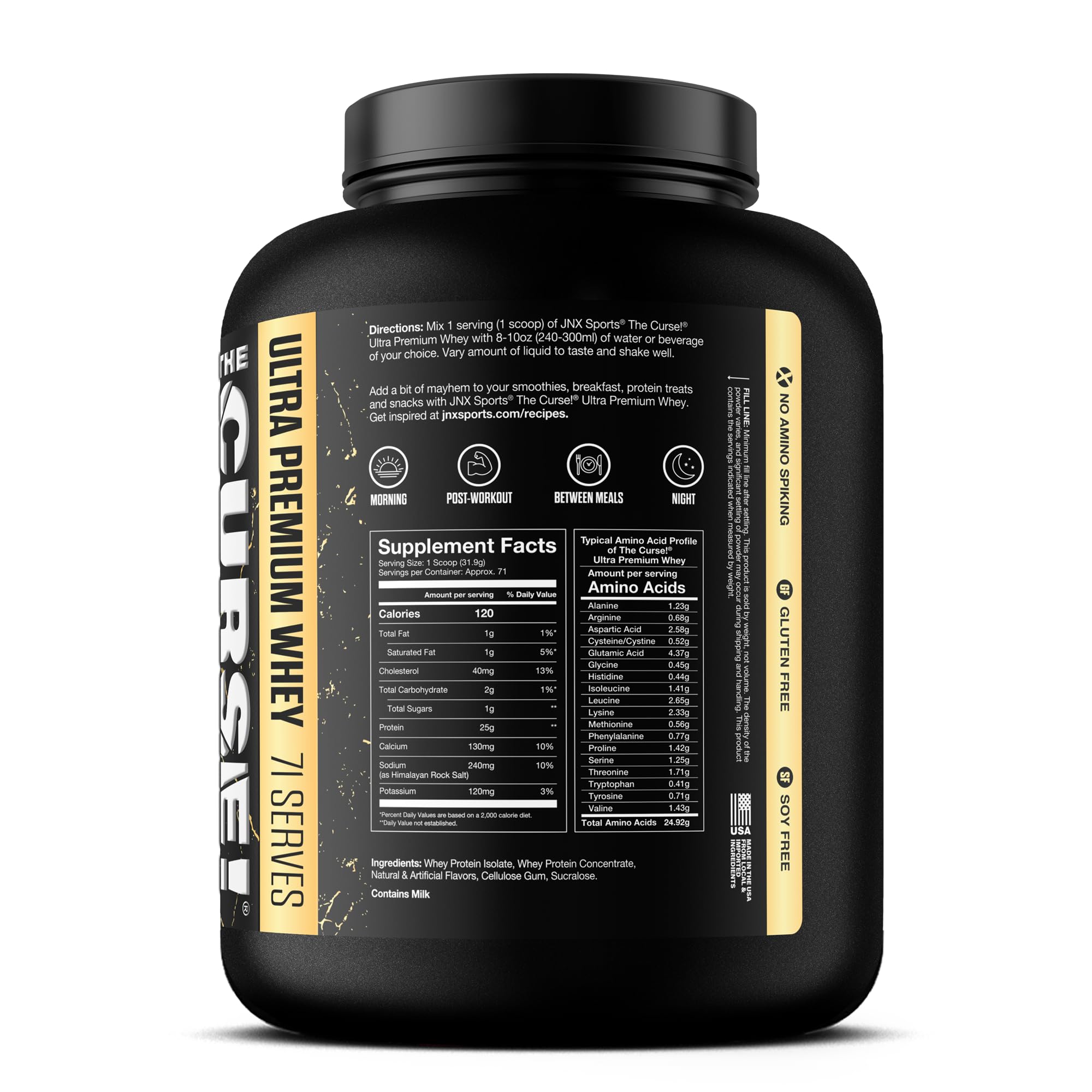 JNX Sports The Curse! Whey Vanilla Poudre: texture lisse et mélange facile