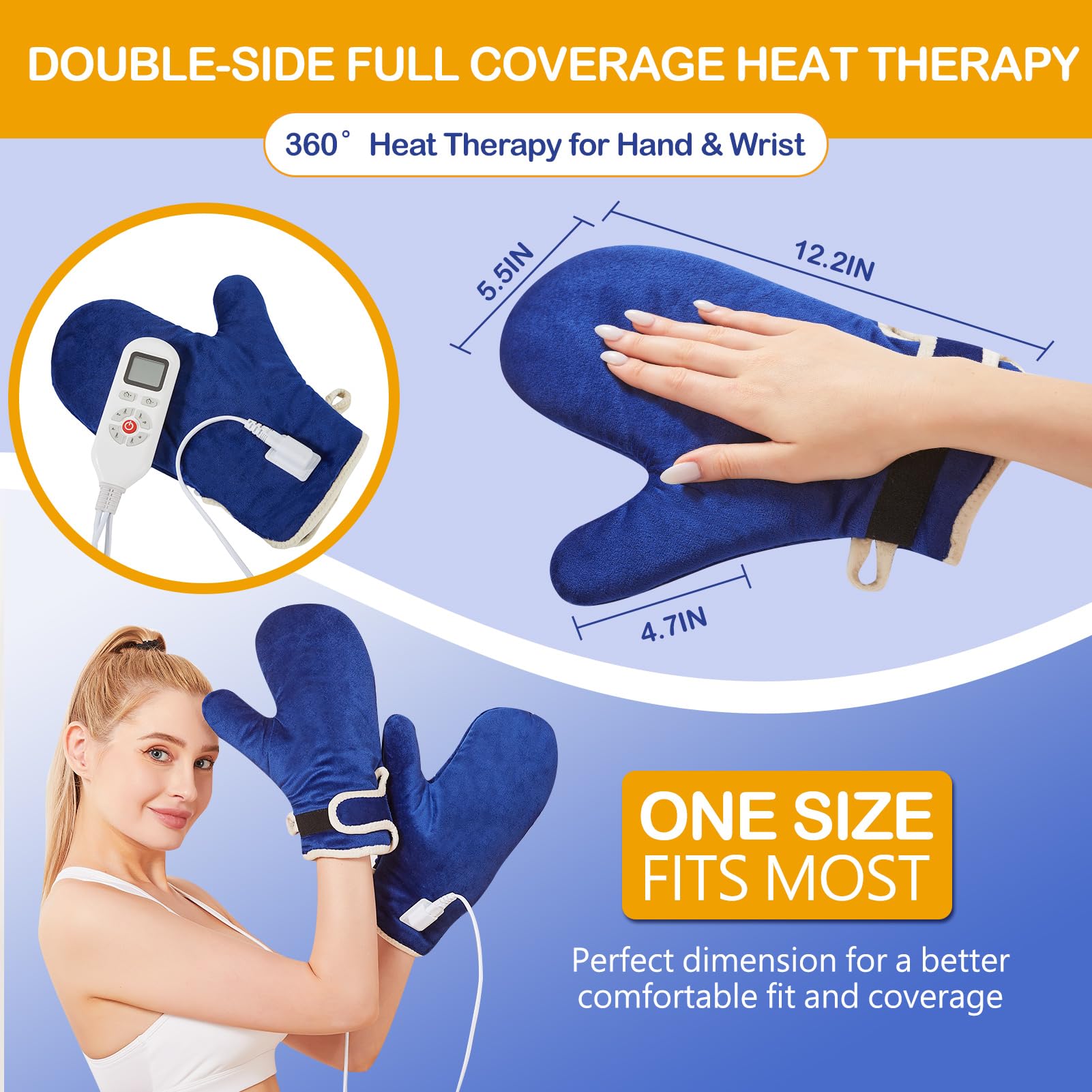Les gants JOBYNA offrent une chaleur régulière prête à soulager les poignets.
