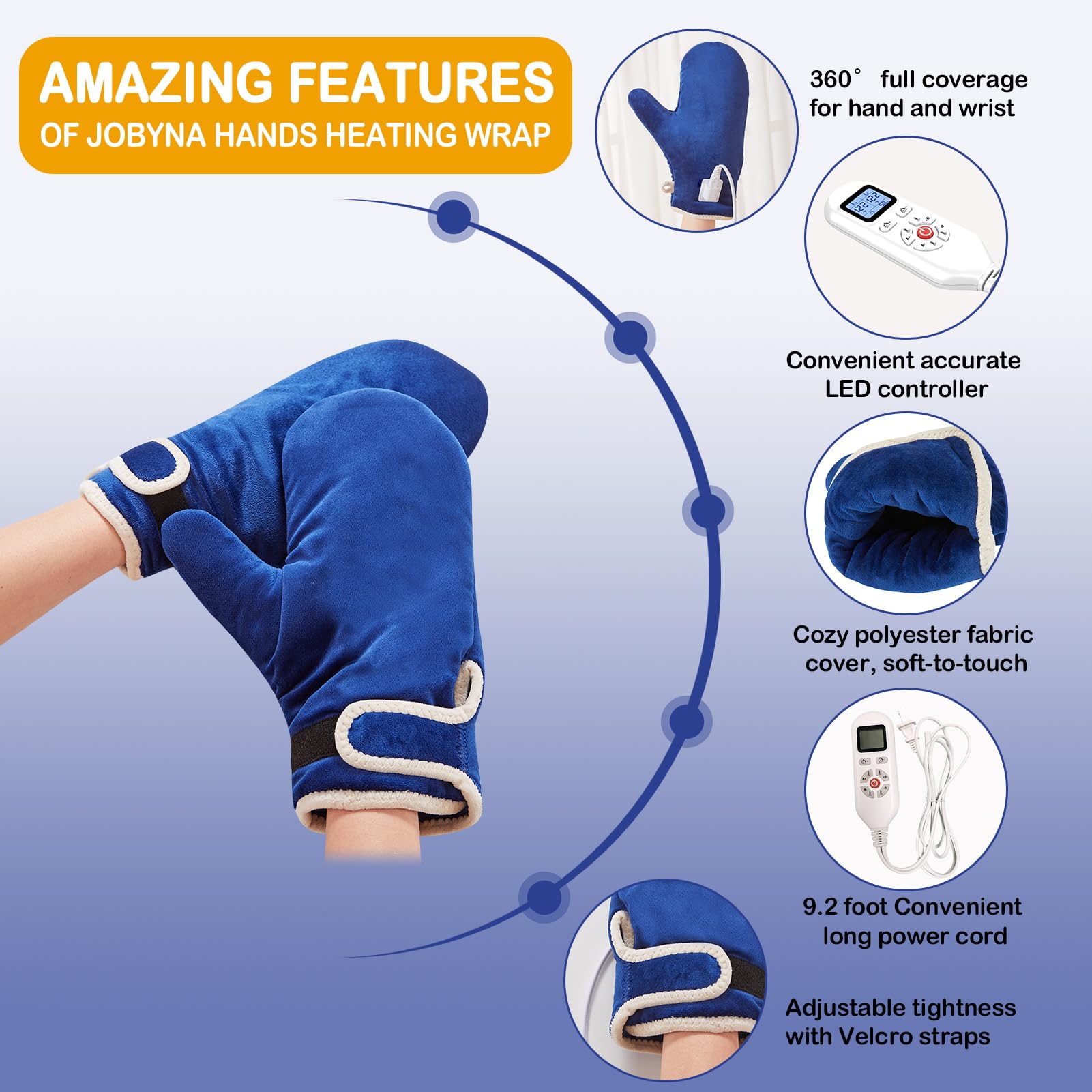 Gants JOBYNA en polyester doux pour un port agréable toute la journée.