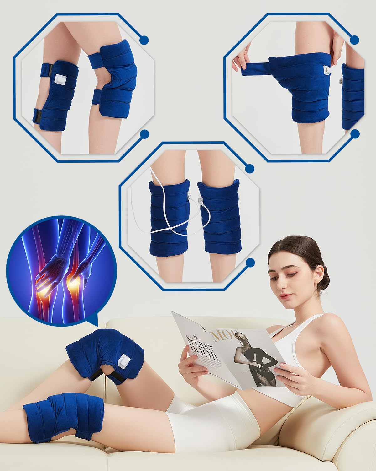 Utilisation à domicile du pansement chauffant JOBYNA sur genou