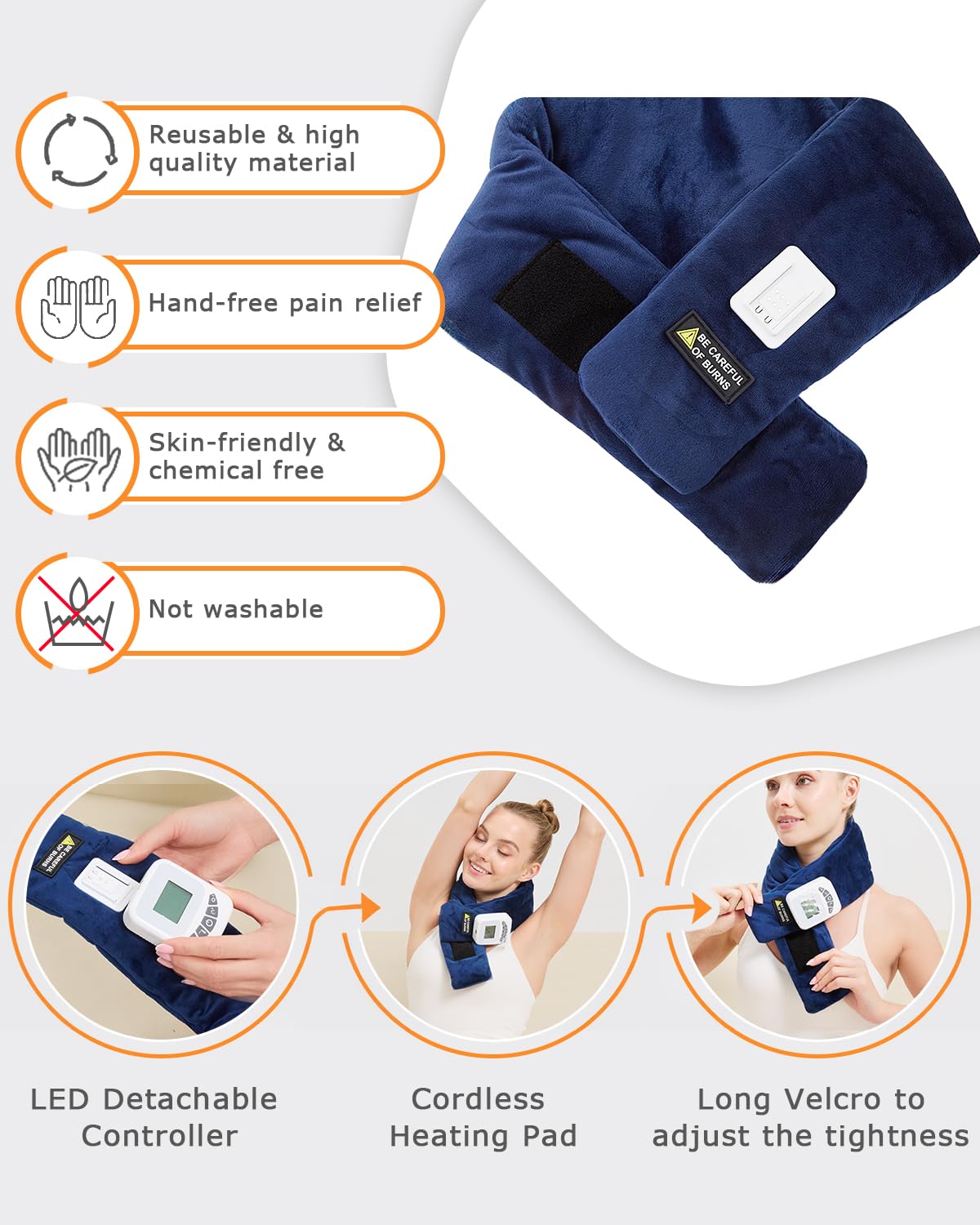 JOBYNA massage par vibration à 3 niveaux pour détendre les tensions du cou.