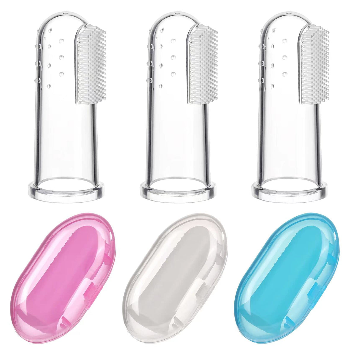 Brosse doigt bébé Jochebed en silicone doux pour hygiène quotidienne