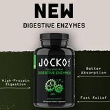 Emballage Jocko Digestive Enzymes sans allergènes pour régimes stricts.