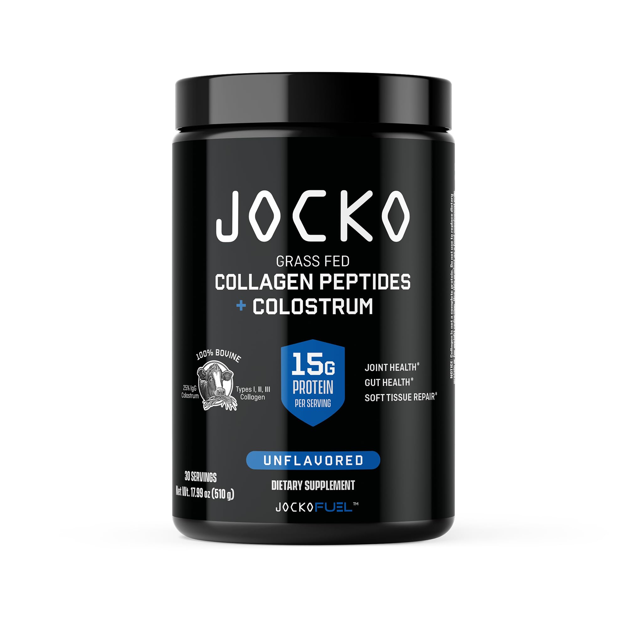Jocko Fuel Collagène + Colostrum – bouteille prête à l’emploi, soutien articulations.