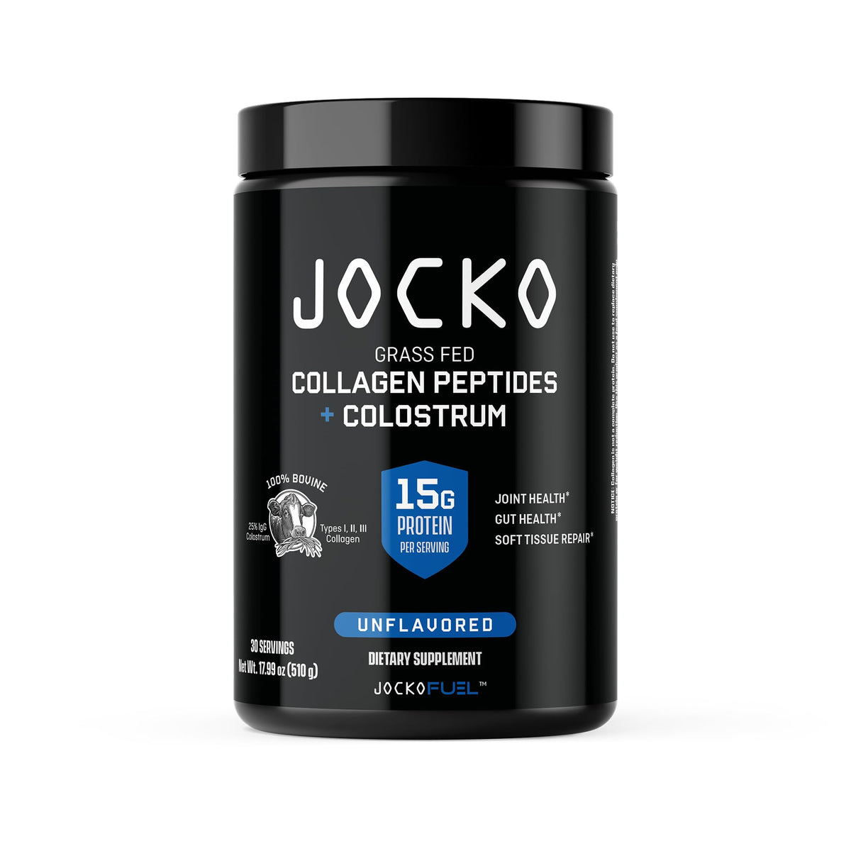 Jocko Fuel Collagène + Colostrum – bouteille prête à l’emploi, soutien articulations.