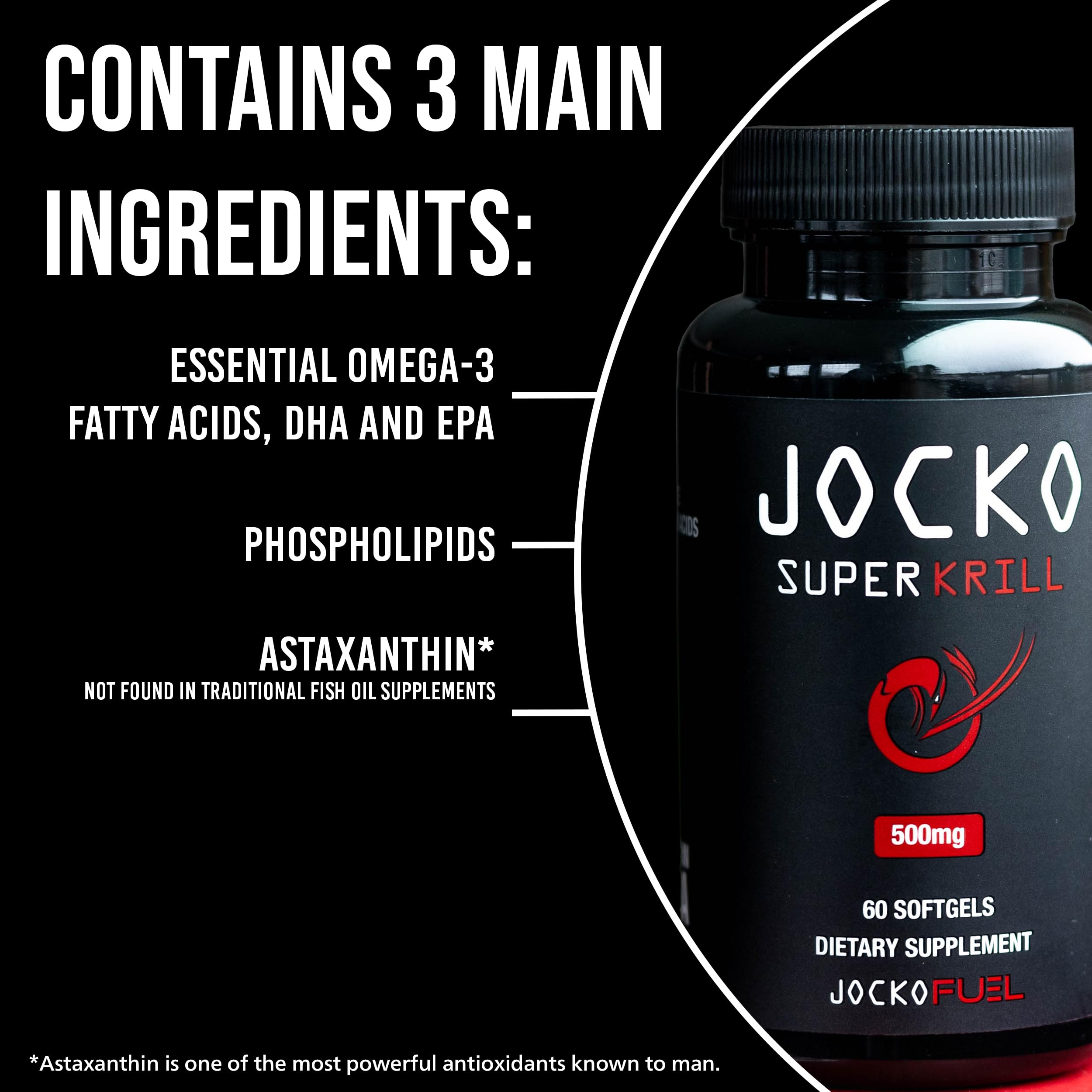 Gélules molles Jocko Fuel Krill Oil, goût vanillé pour une prise agréable