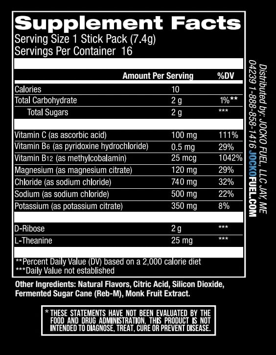 Saveur Framboise Bleue rafraîchissante de Jocko Fuel Hydrate.