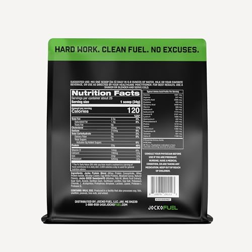 Emballage Jocko Fuel Mölk avec 26 portions, rangement pratique et clair.