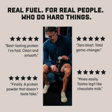 Jocko Fuel Mölk whey sans hormones ni soja.