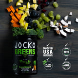 Spiruline et chlorelle dans la Poudre Verdure Jocko Fuel pour une nutrition riche.