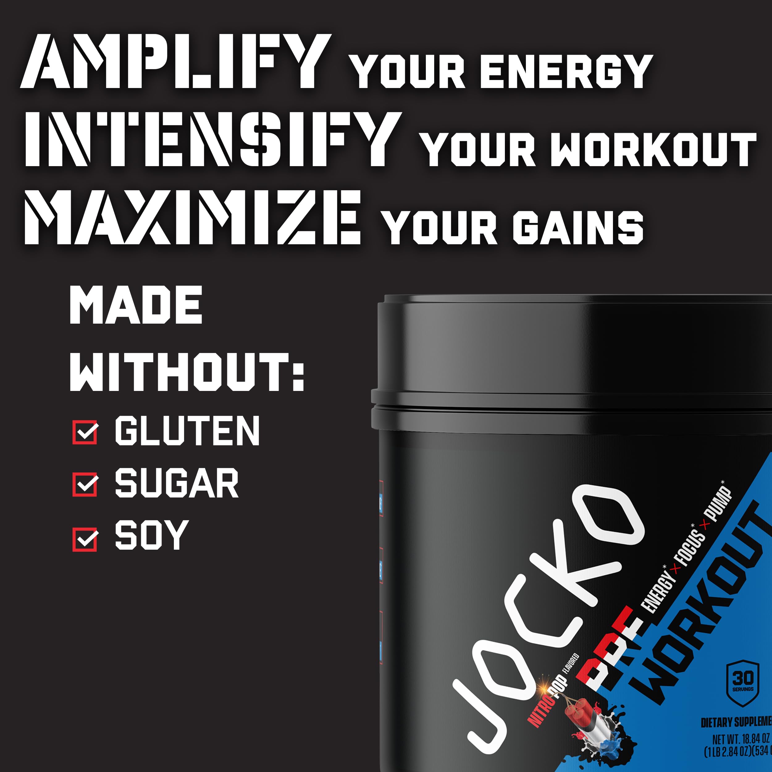 Jocko Fuel Pré-entraînement – énergie et concentration pendant l'entraînement.