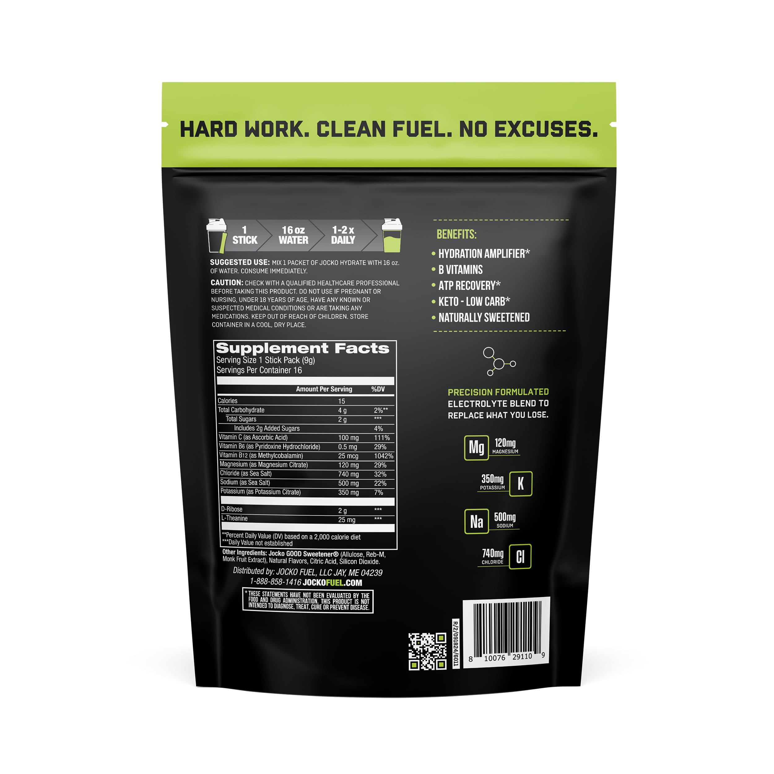sachets jocko fuel se dissolvant dans l'eau