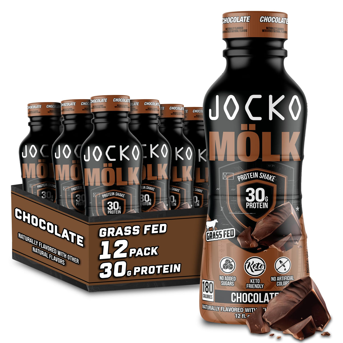 Jocko Mölk, bouteille chocolat prête à boire, idéale après l’entraînement.