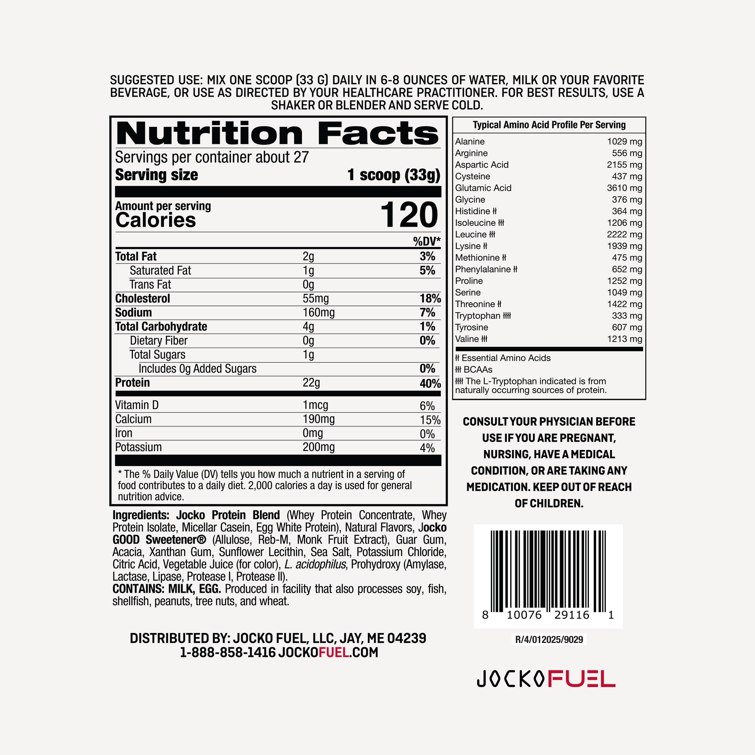 Jocko MÖLK dose Cuillère, portion pratique pour chaque shake.