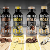 Jocko Mölk, paquet de 12 protéines chocolat pour déplacements.