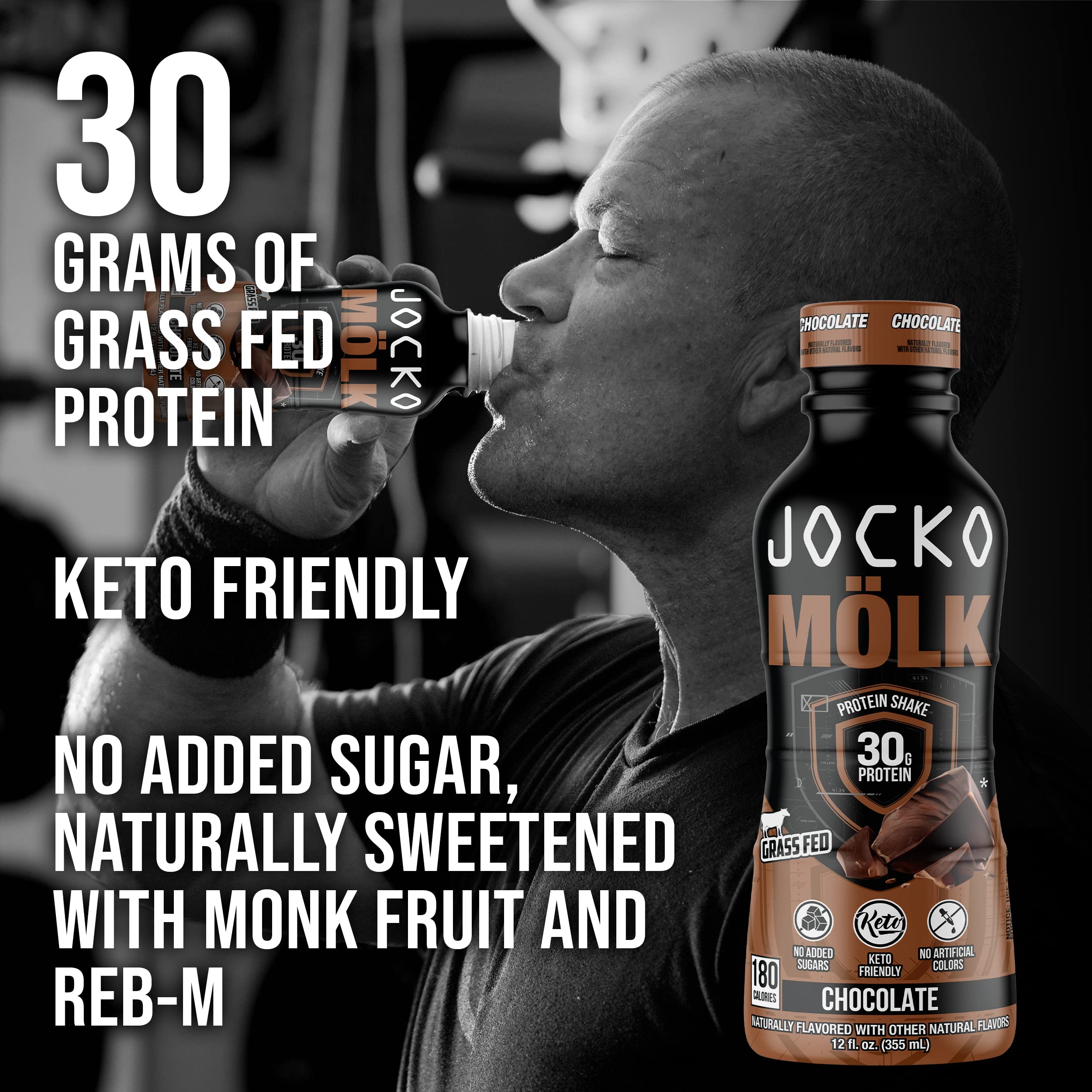 Jocko Mölk sans sucre, chocolat, compatible keto.