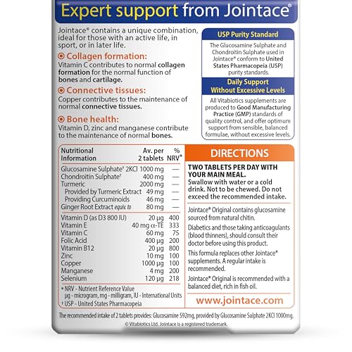 Jointace : vitamine D, zinc et manganèse pour les os