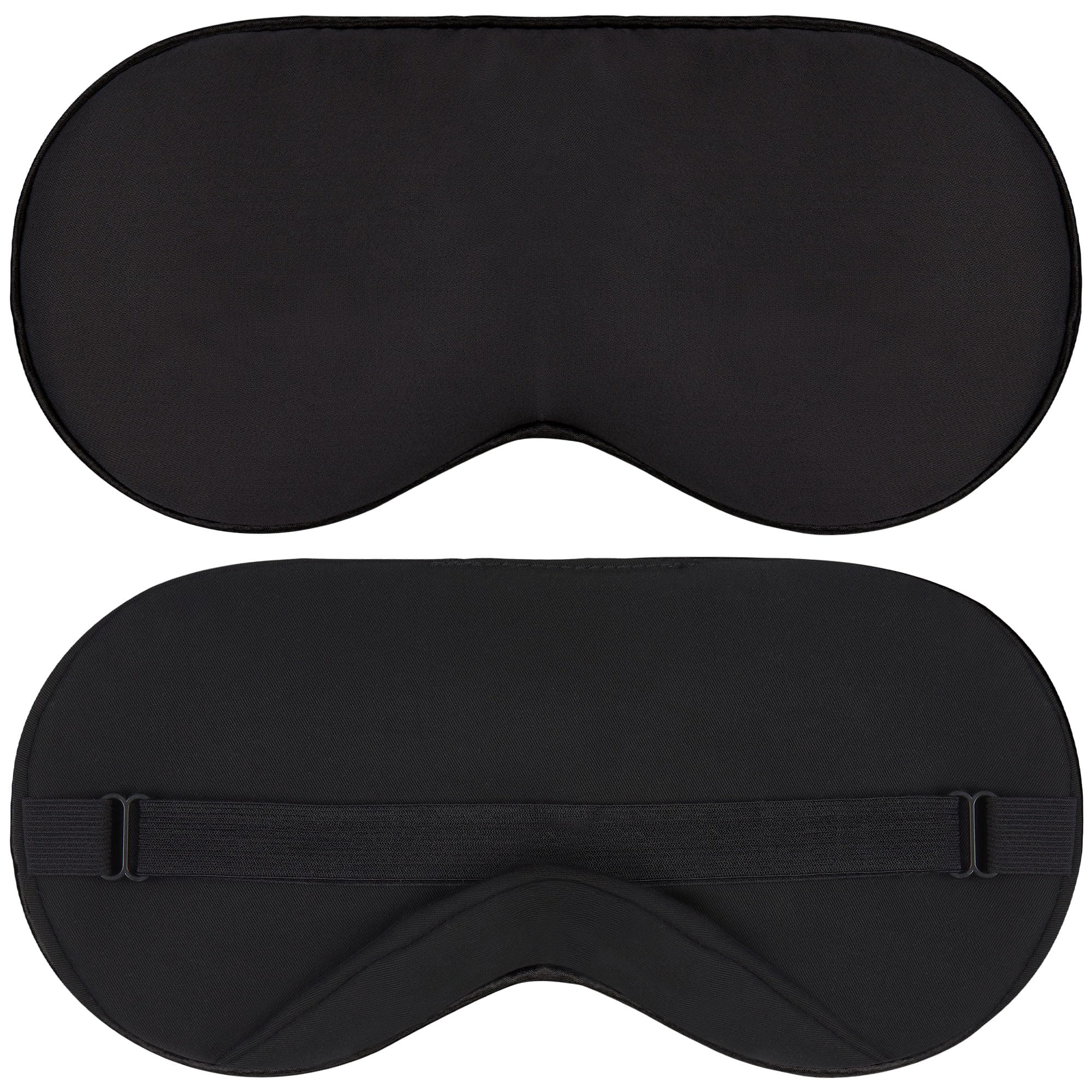 Masque JOMO en Tencel noir bloquant la lumière pour des nuits profondes.