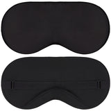 Masque JOMO en Tencel noir bloquant la lumière pour des nuits profondes.