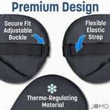 Masque JOMO Tencel noir avec contour nasal bloquant la lumière.