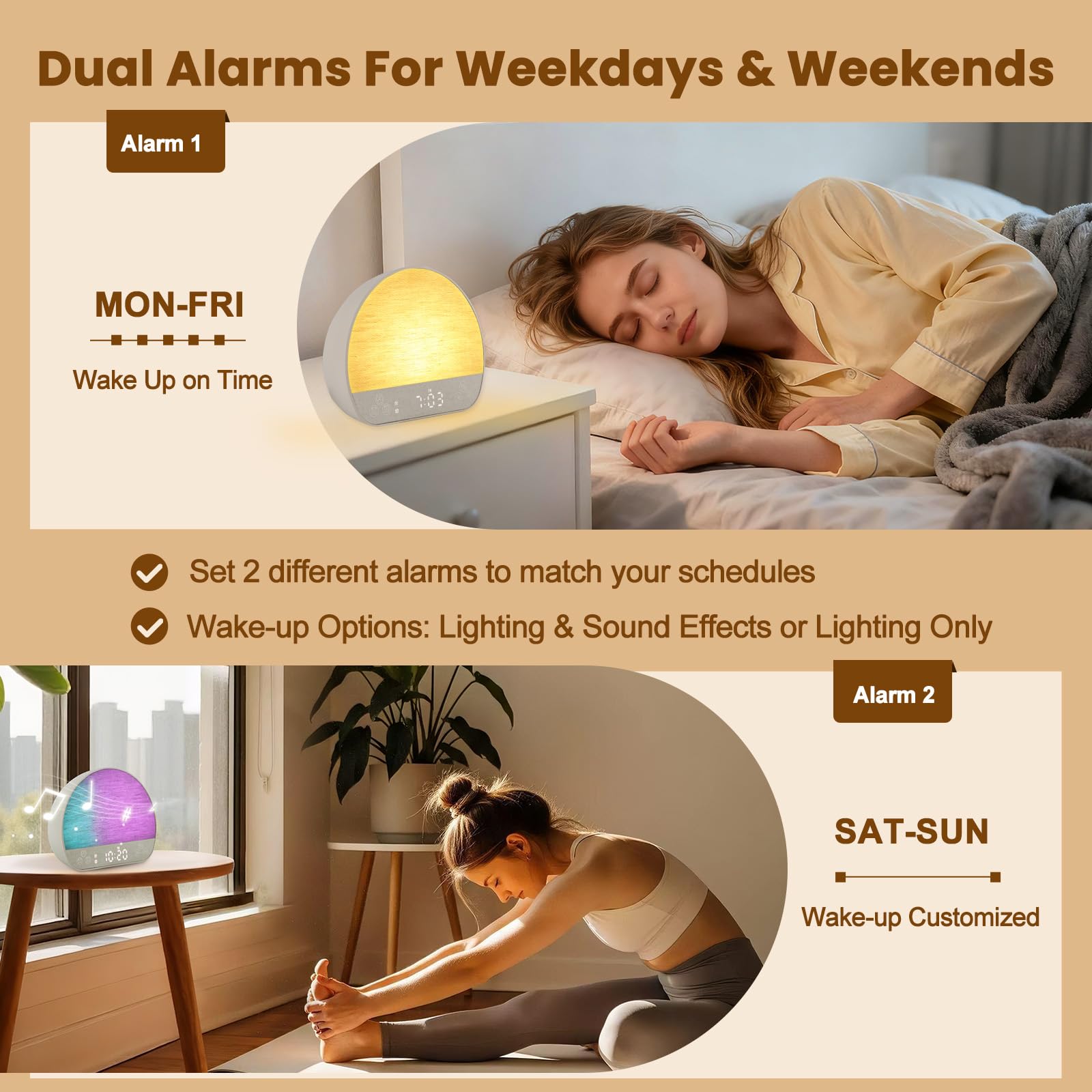 Cadeau idéal: réveil JONRRYIN Sunrise pour famille et amis.