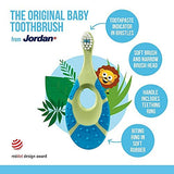 Jordan* detail of soft biting ring soothing gums and preventing gagging benefit