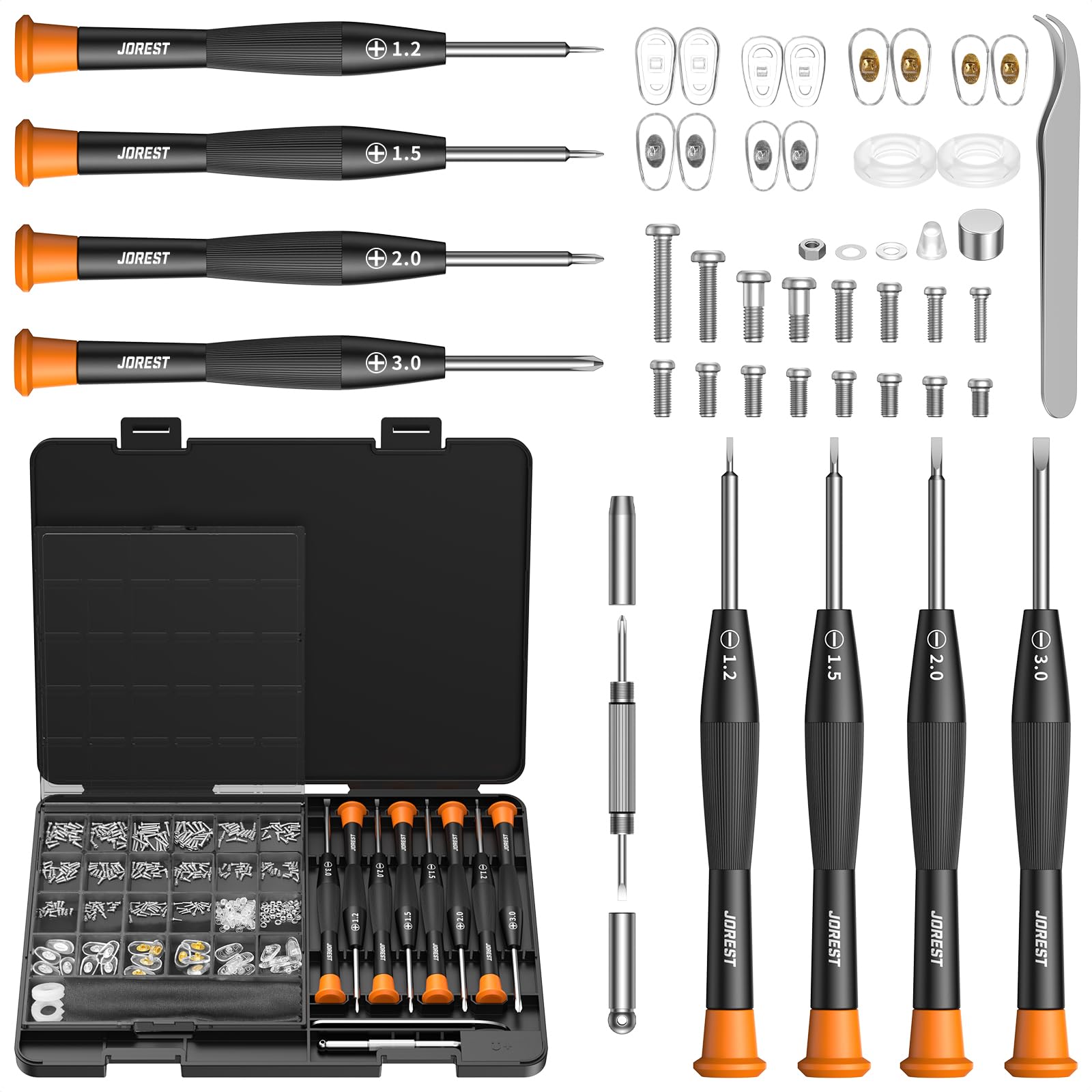 Kit JOREST réparation lunettes – ensemble-outils complet pour dépanner en déplacement