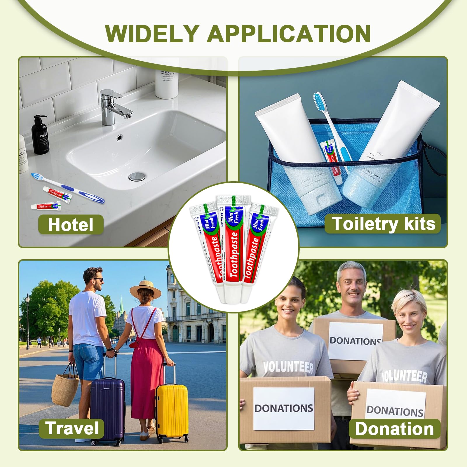 JoseHana dentifrice voyage mini condition usage jetable, pratique pour les distributions.
