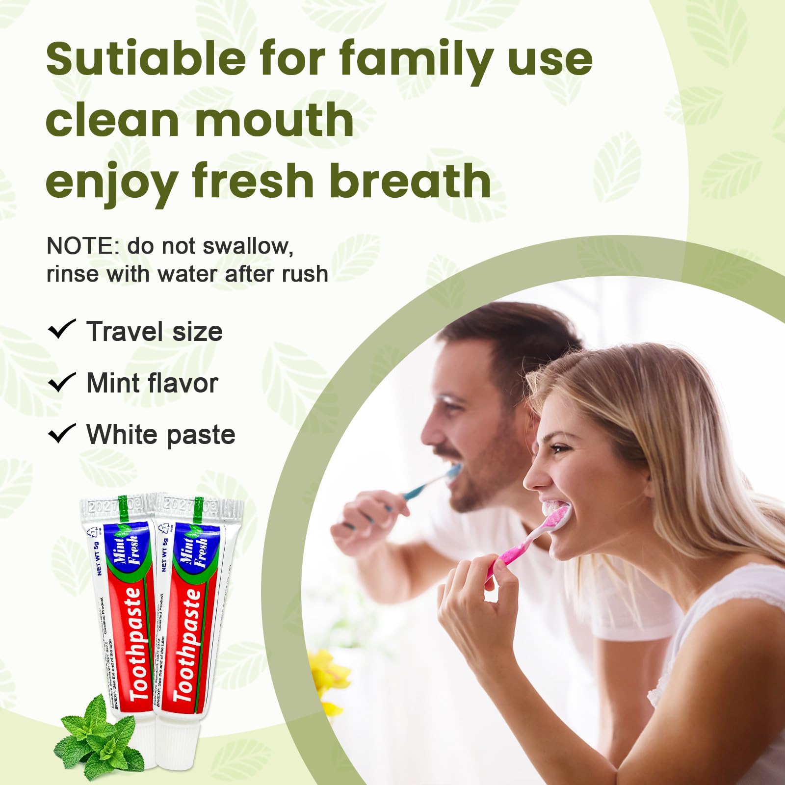 JoseHana dentifrice voyage mini usage hotels, idéal pour les séjours.
