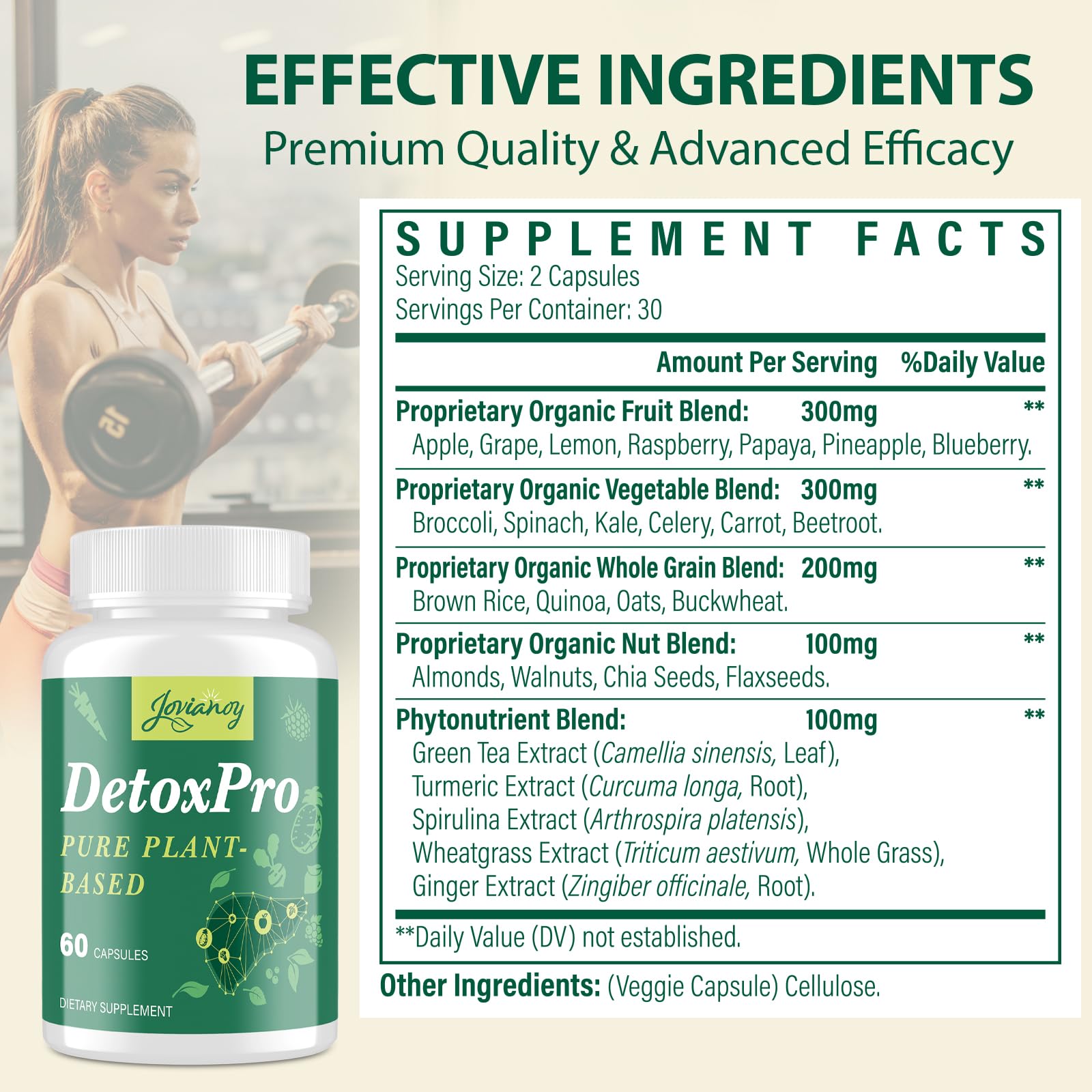 Formule 26-en-1 Jovianoy detox pour le bien-être global.