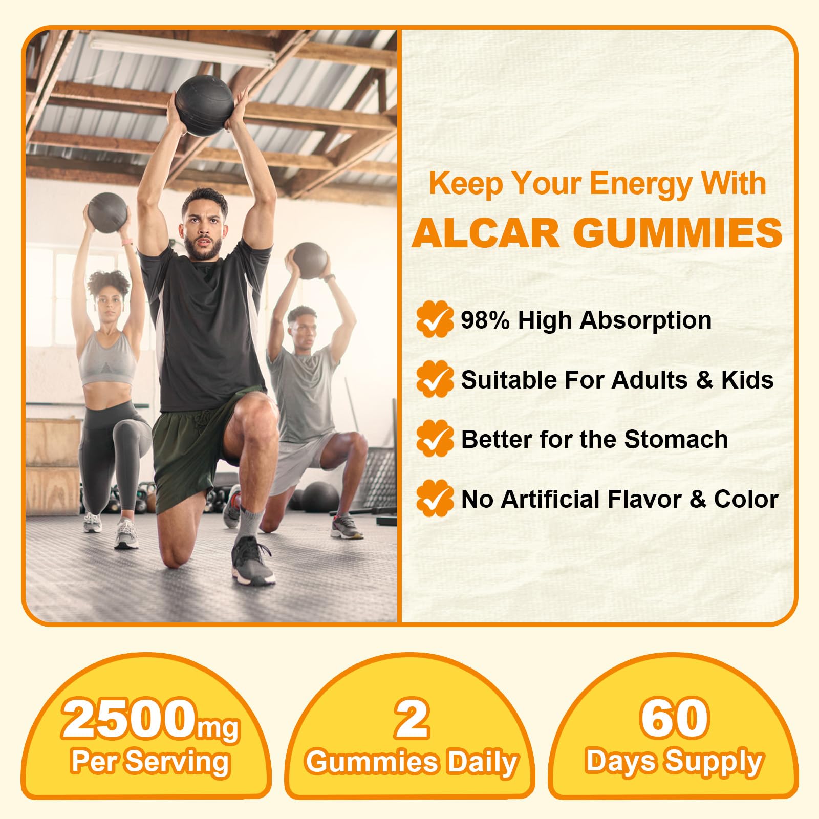 Gommes Jovithea Acetyl L-Carnitine vegan, gélatine végétale et douceur.