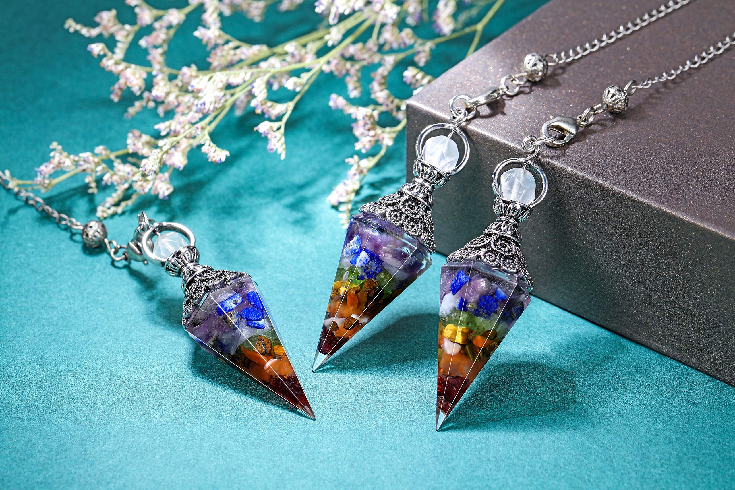 Pendule Jovivi cristal 6 facettes pointe pour divination précise