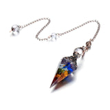 Jovivi pendule cristal améthyste, favorise concentration et intuition pendant la méditation.
