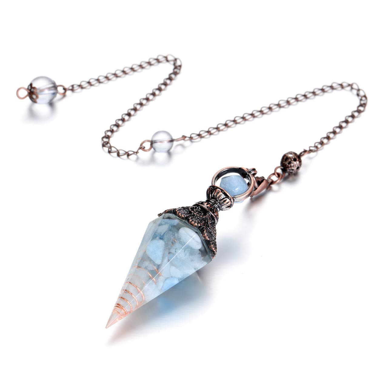 Pendule Jovivi aquamarine dans boîte cadeau élégante.