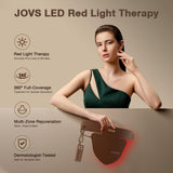 Détail LED 660 nm du masque JOVS, lumière rouge douce.