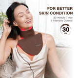 Silicone flexible JOVS s'adaptant aux contours du cou et poitrine.