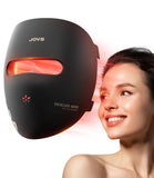 Masque JOVS à lumière rouge, confort visage grâce au silicone doux.
